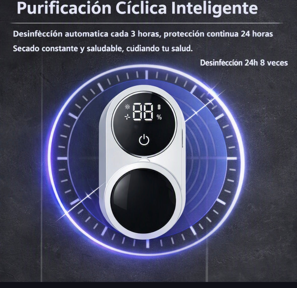 Esterilizador de cepillos de dientes UV inalámbrico